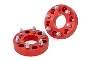 Chevrolet Tahoe Wheel Spacers (1.5 Inch) - Rough Country - 6x5.5 - Red - '99-'21 Chevrolet Tahoe Wheel Spacers (1.5 Inch) - Rough Country - 6x5.5 - Red - '99-'21
